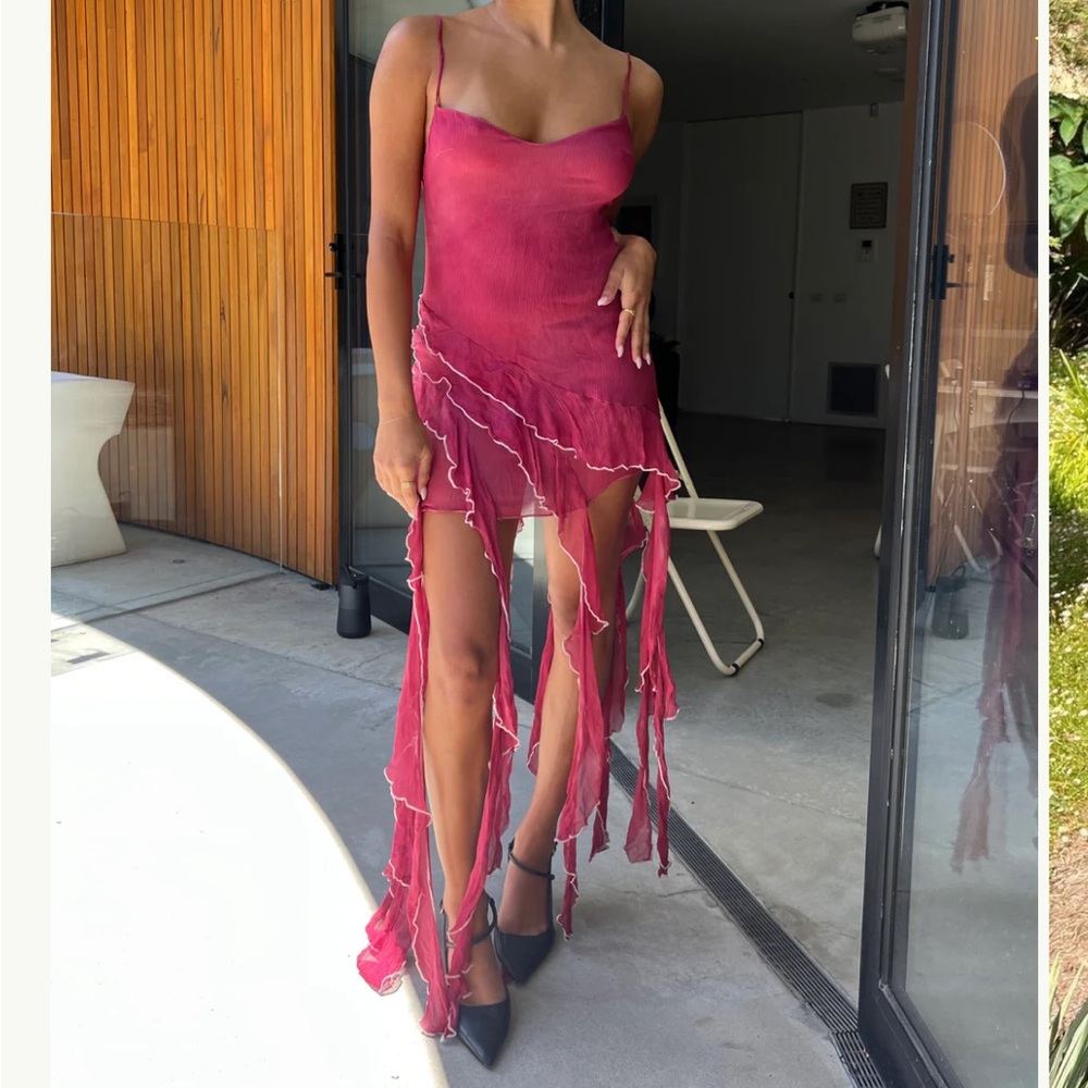 Dana Foley Burgundy Dress